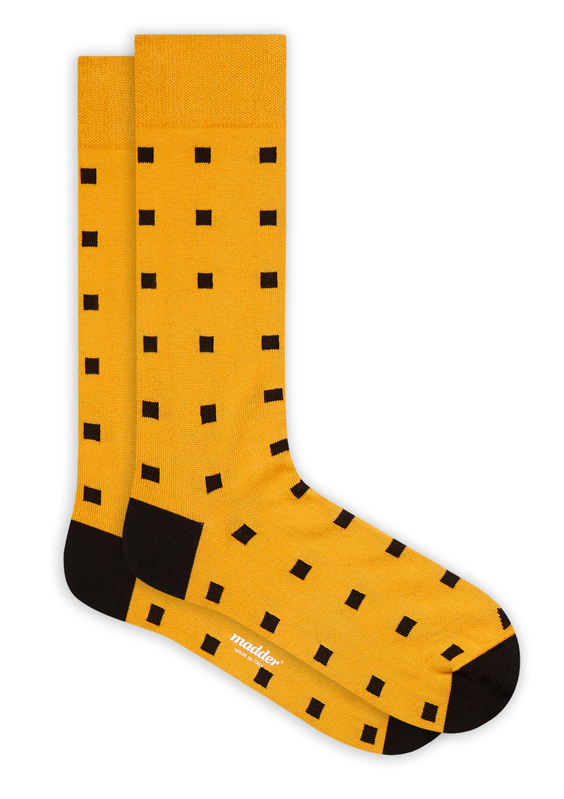 Madder Socks Bell - saffron yellow / black