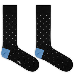 Madder Socks Nighthawk - black / white / cornflower blue
