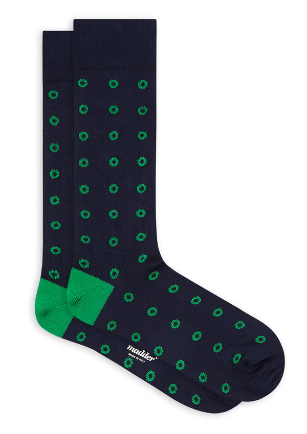 Madder Socks Punch - midnight blue / green