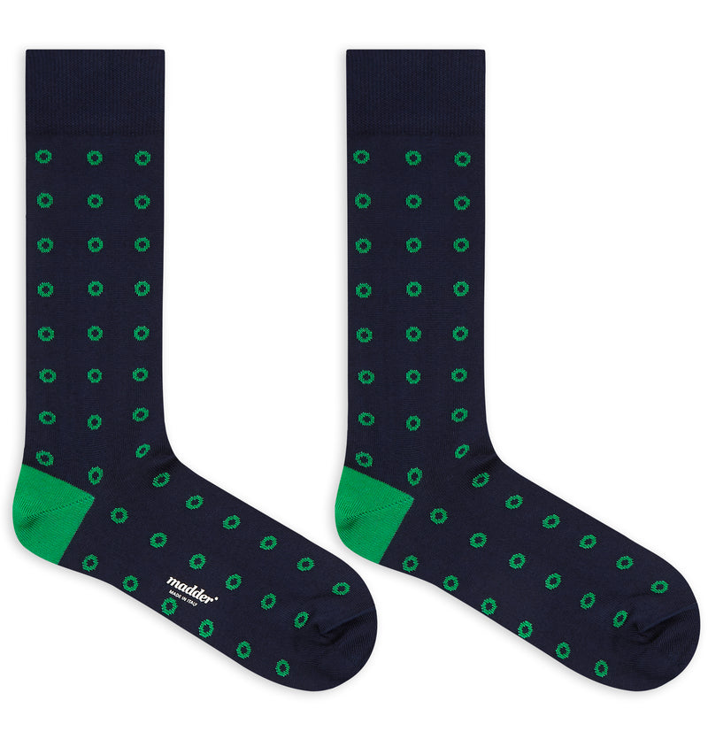 Madder Socks Punch - midnight blue / green