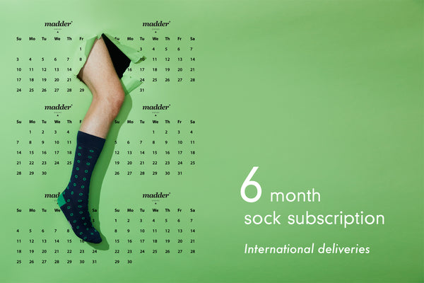 6 month Sock Subscription - International deliveries (outside Australia)