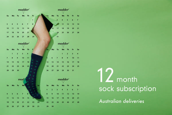 12 month Sock Subscription - Australian deliveries